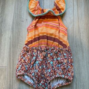 6 month Matilda Jane Pink and Orange Baby Romper